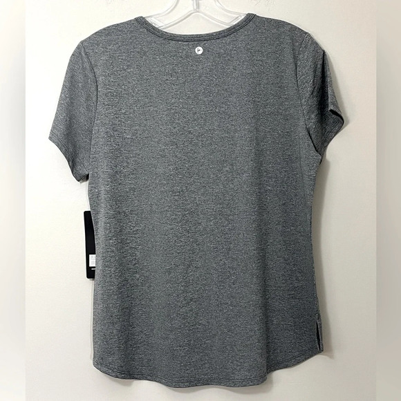 90 Degree Short Sleeve V Neck Performance Top Womens Medium Gray Stretch NWT - Picture 6 of 11